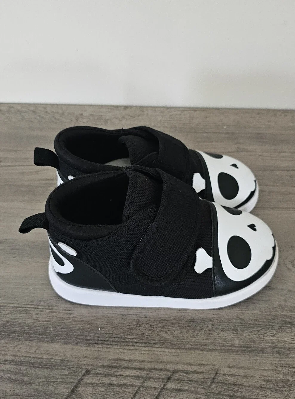 ikiki Shoes Skull Kids Black Slip-On Afo Smo Orthotic Special Needs Sneakers 10